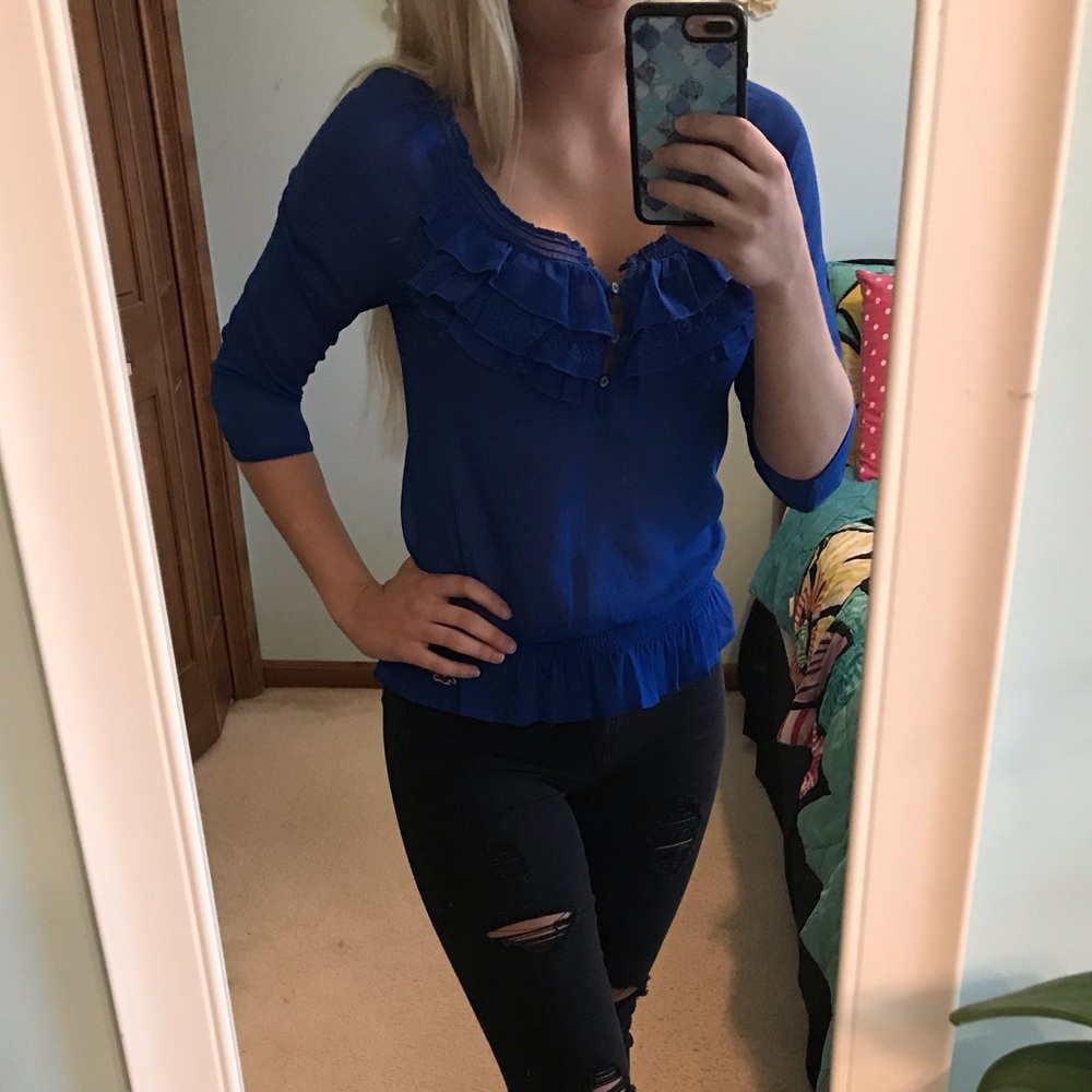 Royal blue blouse